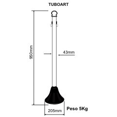 Pedestal confeccionado em material plástico de alta durabilidade 5kg